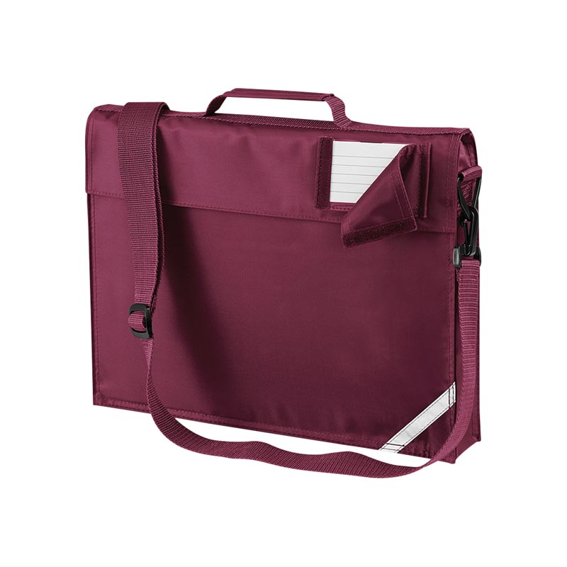 Junior book bag with strap - Burgundy One Size